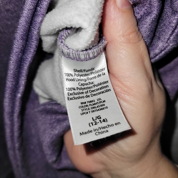 Danskin now Womens Large purple/pink pullover kangaroo pocket - Picture 4 of 7
